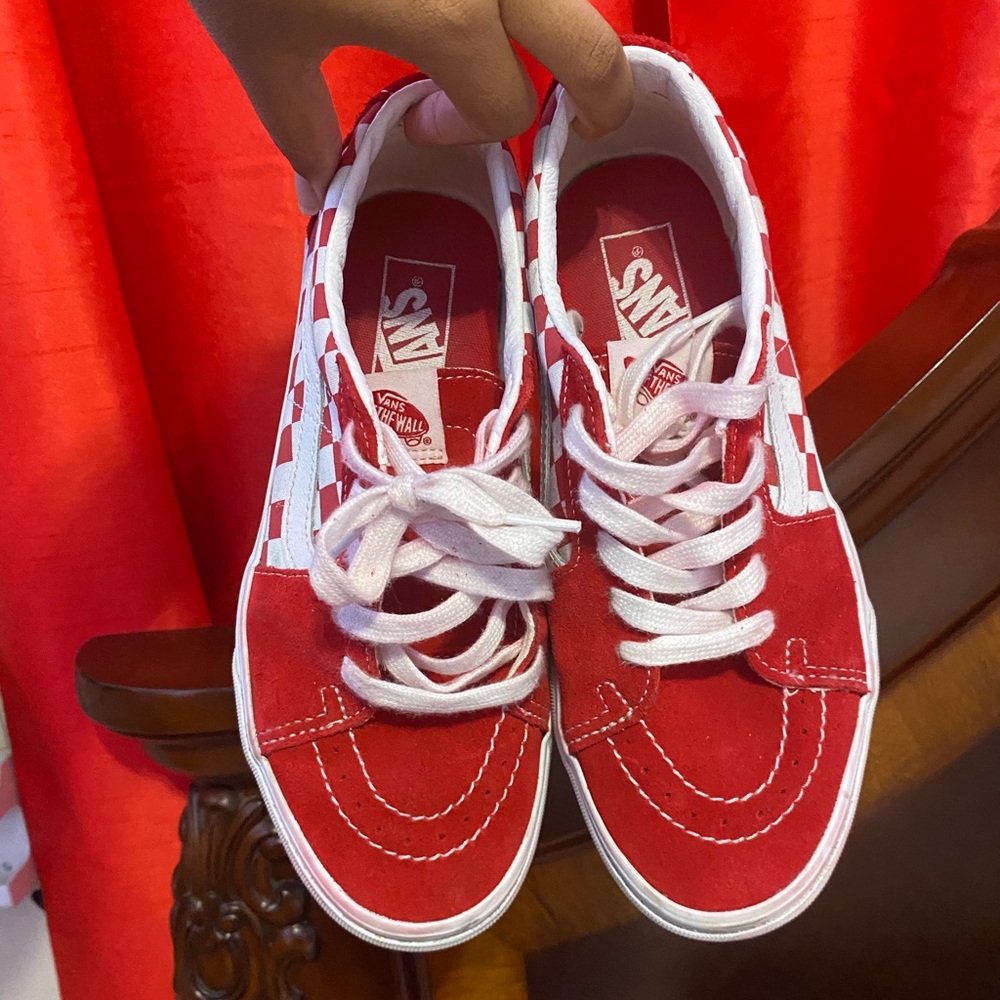 Red Checkered Vans